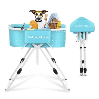 China High Sustainable Foldable And Portable Dog Bath Tub For Indoor And Outdoor Dog Grooming And Washing Showering Station for sale