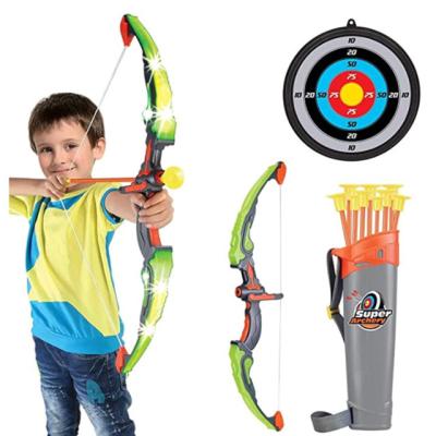 China Archery Toy Bow And Arrow For Kids LED Light Up Outdoor Sports Archery Shooting Toys Funny Targets Shooting Game 24*5*61.5 for sale