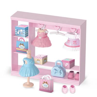 China DIY TOY Children's Educational Toys Pretend To Play Dressing Room Game Fashion Dress Girls Baby - Doll Toys With Mirror for sale