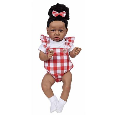 China Body silicone KSF toys 60cm wholesale reborn baby dolls realistic black hair girls for children for sale