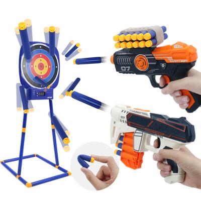 China Hot Selling Amazon Kids Digital Electronic Score Holding Target Shooting Game Toy Soft Bullet Gun 35.5*11.5*31 for sale