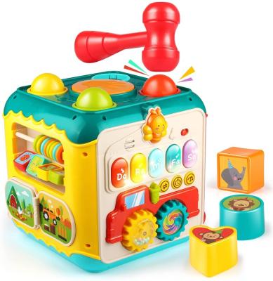 China Newest musical toys smart mul-functional activity buliding blocks cube baby toys 23*23*22 for sale