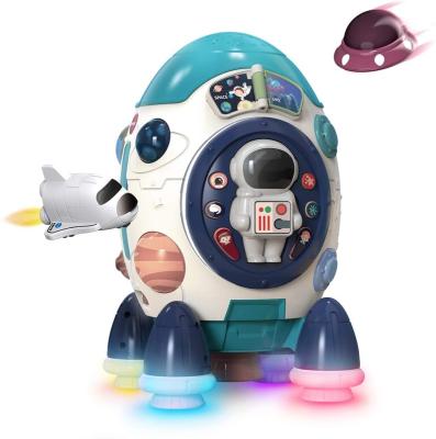 China Exquisite Electronic Musical Rocket Toys with Lights and Sounds Early Development Toys Educational Gift for Children 24*22*29.5 for sale