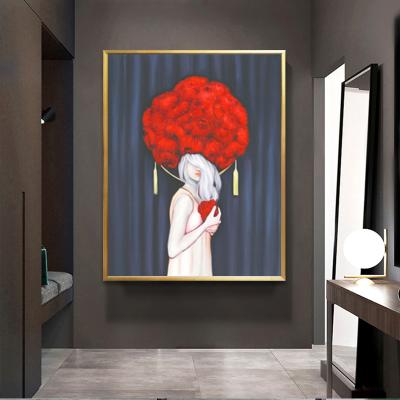 China Handmade Abstract Portrait Oil Painting Canvas Women Home Decor Hand Painting Wall Art for sale