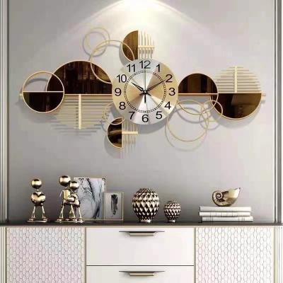 China Creative Custom Modern Decor Home Decor Iron Art Wall Clock Living Room for sale