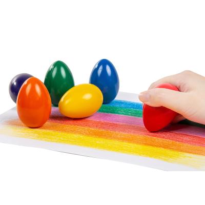 China Finger Crayons Hot Sale Early Education Non-Toxic Children Drawing Set 8 Colors Wax Egg Solid Crayon for sale