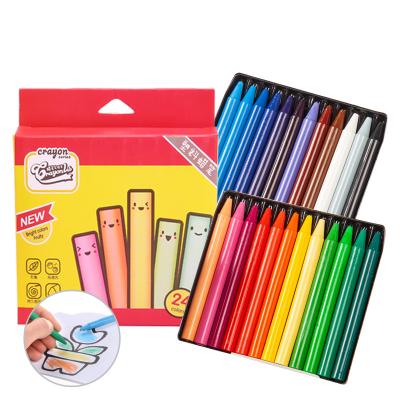 China Non-Toxic Finger Crayons 24 Colors Kids Children Gifts Color Wax Drawing Painting Crayons for sale