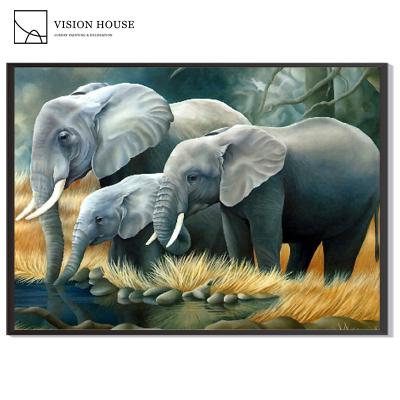 China Personalized Customization Customized Living Room Decor Elephant Diamondpainting Diy Stitch 5D Diamond Painting for sale