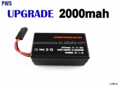 China 2000mah Upgrade Hardcase Battery For Parrot Ar.drone 2.0 Battery 71*37*27mm for sale