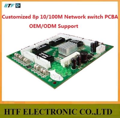 China OEM 8 Port 10/100M 4Pin- connector Mulitmedia Unmanaged LAY2 PCBA Module Full duplex 5P Ethernet Network SWITCH for sale