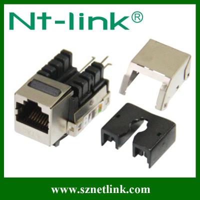 China 180 degree cat5e stp rj45 keystone jack for sale