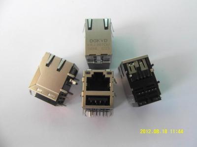 China USB RJ45 Shielded Connector  for sale