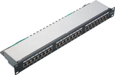 China Cat6 STP RJ45 Shielded Network Patch Panel 1U for LAN Cabling Network for sale