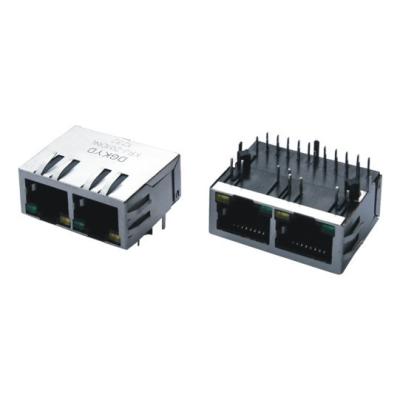 China Netto Kaart 2 Haven RJ45 van PCMCIA met Magnetics-Transformatorlusje onderaan krj-201DNL Te koop