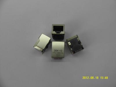 China 10/100base-t de enige Haven, Lusje onderaan rj45 Modulaire Jack/RJ45-de Schakelaar van PCB, SMD-filterhefboom w/o leidde Te koop