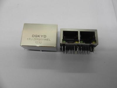 China Douane1000base 2Port (1X2) Lusje onderaan RJ45-de Schakelaar van PCB met Transformator, RJ45 Modulaire Jack w/led voor Netwerkmodule Te koop