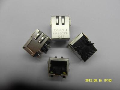 Chine de 10/100BASE 1x1 d'étiquette module du réseau RJ45 vers le bas, connecteur de la carte PCB RJ45 avec les doigts menée et d'IEM, rj45 Jack modulaire à vendre