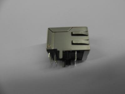 China Tab Down 1 Port RJ45 Transformer with Internal Magnetics for Customized 1000BASE-TX Applications, Rj45 Lan Jack for sale