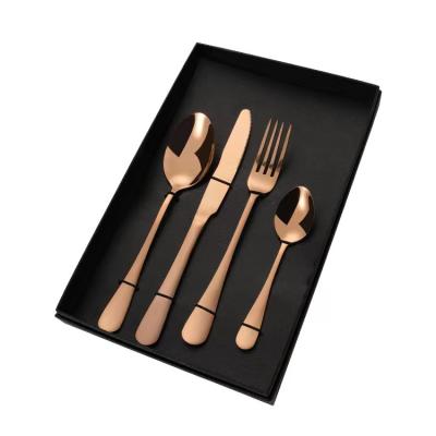 China Viable Hot Sale Western Style Metal Stainless Steel Tableware Set For Catering And Canteen With Four Pieces Suit for sale