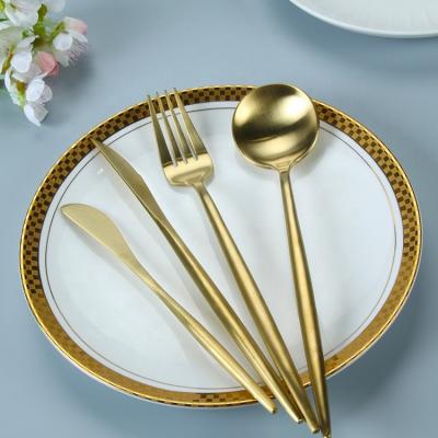 China Contemporary wholesale flatware set of fork and knife, gold cutlery sets, stainless steel cutlery for wedding for sale