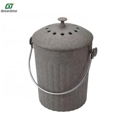 China Sustainable Bamboo Fiber Waste Compost Recycle Bin Compost Fertilizer Bin Worm Hungry Compost Bin for sale