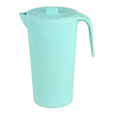 China Viable Customized Wholesale Portable Kettle Handle Minimalist Juice Cold Water Bamboo Fiber Jug Portable Kettle for sale