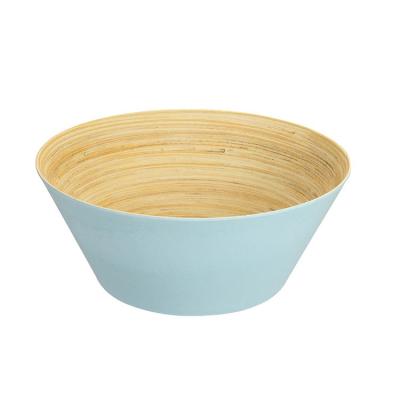 China 10 Inch Sustainable Modern Bamboo Fiber Bowl Salad Bowl Reusable Fruit Bowl for sale