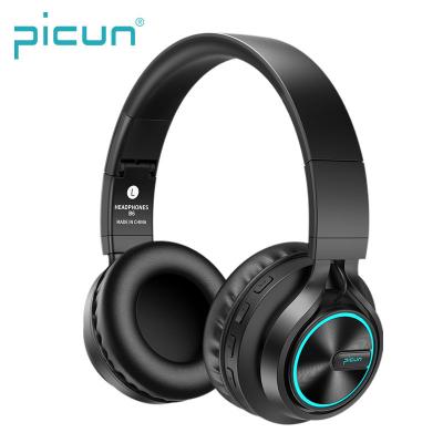 China Picun B6 Headband On Ear LED Light Mobile Phone Bluetooth Headset OEM Wholesale China Earphone for sale