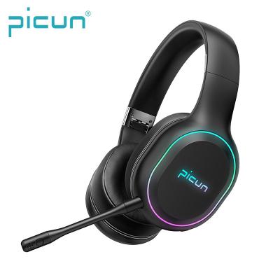 China Headband Picun P80X Over Ear Driver Dual Vibrating Sound Bass Mobile Phone Bluetooth Wireless Gaming Headset for sale