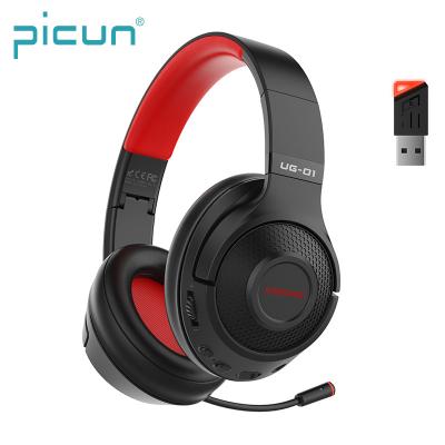 China Dual Mode Earphone Picun UG-01 Wireless Bluetooth 2.4g Gaming Headsets With Wireless MIC Adapter For Computer for sale