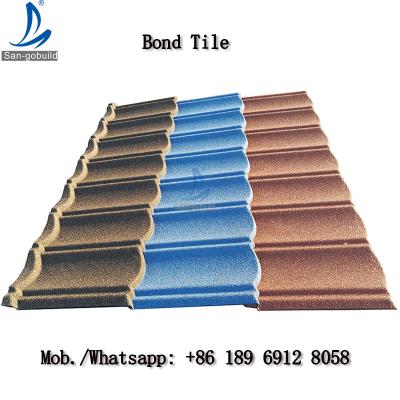 China Metal Roofing Sheets Stone Coated Terracotta Red Coating Steel Roof Tile Prices for sale