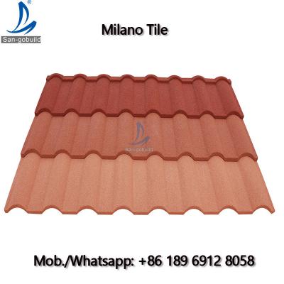 China Sangobuild Metro Eco Roofing Tile / Stone Coated Eco-Friendly Metal Types Roof Tiles for sale