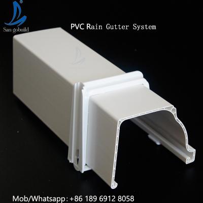 China Hot Selling Good Quality Custom Plastic Gutter, Roof PVC Gutter System, Cheap PVC Rain Gutter for sale