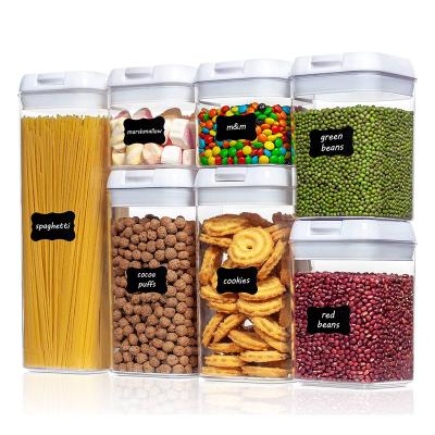 China Wholesale Popular Plastic Free Tight Container Kitchen Air Tight PET Air BPA Stocked Transparent Box for sale