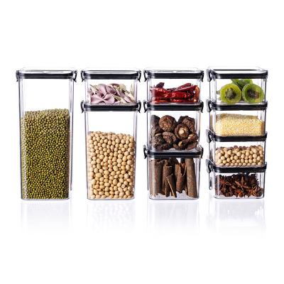 China Modern Airtight Stackable Kitchen Organizer Plastic Food Storage Container for sale