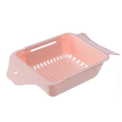 China Wholesale Wet Vegetable Cutter Stocked With Drain Basket Fish Shaped Kitchen Creative Plastic Adjustable Drain Basket For Home Living for sale