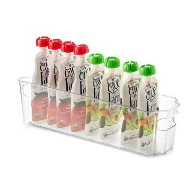 China Sustainable 6 Pcs Set Clear Organizer Set Fridge Organizer , Fridge Drawer Organizers Pantry Fridge Storage for sale