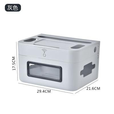 China Wholesale Sustainable Wall Mount Safe Power Strips Plastic Cable Management Box Modern Cable Storage Box for sale