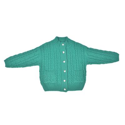 China Anti Shrink Kids Knitted Girl Lazy Cardigan Sweater Wool Sweater Designs For Girls Kids Sweater for sale