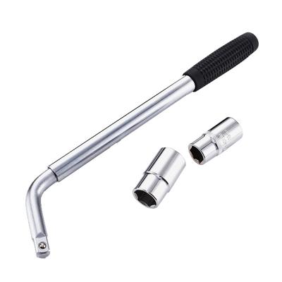 China Repair Tool Kit L Telescopic Extendable Wrench 21 Tire Combination Wrench Wheel Nut 17 19 23mm L Type Plug Tire Wrench for sale