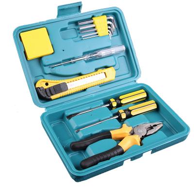 China Repair Kit Toolbox 12 Piece General Household Hand Tool in Storage Toolbox, Pliers, Sockets, Bits Set Repair Tool Bag for sale