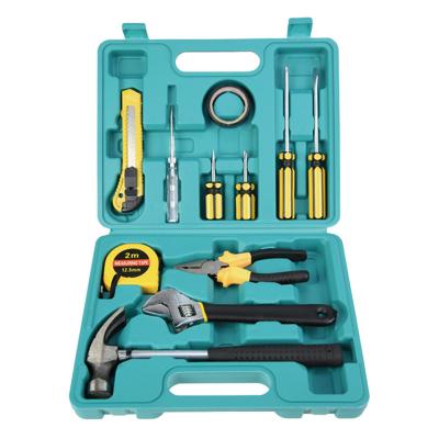 China Repair Kit Toolbox Plastic Toolbox 12pcs Home Use General Household Tool Kit, Tool Kit for sale