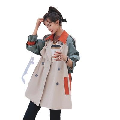 China R11376S Women's Woolen Coat Of Collar Breathable Casual Straight Brown Temperament Lapel for sale