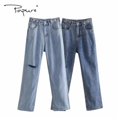 China R40048S Summer Stretch Low Waist Slim Sustainable Jeans Women Gray Jeans for sale