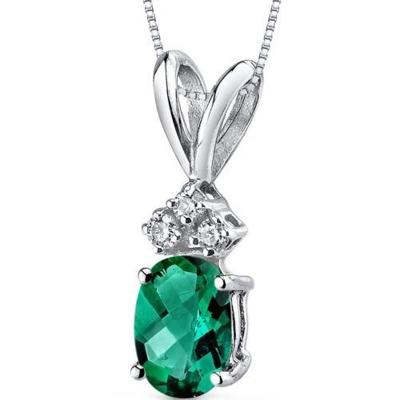 China FASHIONABLE High Quality Choker Necklace Rabbit Shape Green Jewelry CZ Faceted Zirconia CZ Green Teardrop Necklace for sale