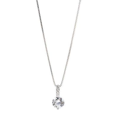 China FASHIONABLE Silver Choker CZ Crystal Zircon Necklace Tasty S925 Water Drop Necklace For Women for sale