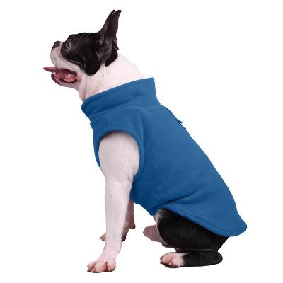 China Pet Clothes Winter Fleece Solid Color Fleece Sweater Fadou Dog Vest Stocked Small And Medium Border Supplies for sale