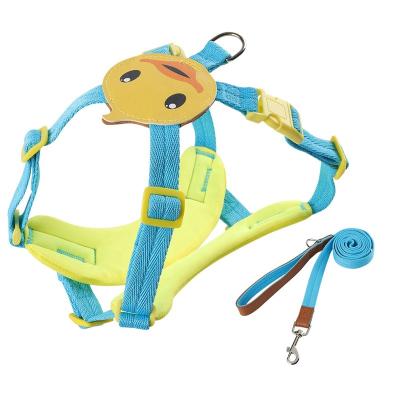 China Sustainable New Pet Dog Harness Leash Set cute Adjustable Puppy harness Outdoors Walking Running Vest Harness For Small Medium Dogs for sale