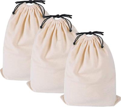 China Cotton Travel Shoe Bags Soft Breathable Dustproof Cotton Drawstring Storage Pouch for Men and Women Save Luggage Space for sale