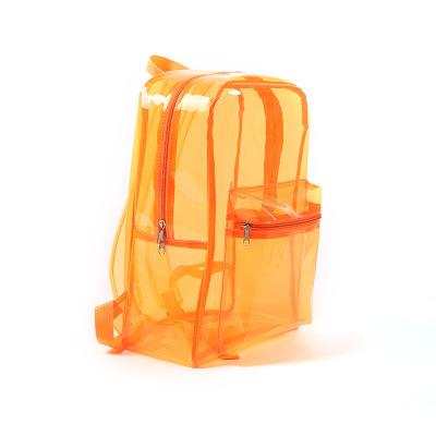 China Fashion Women Anti-theft PVC School Bag Summer Beach Backpack Transparent Travel Handbag for sale